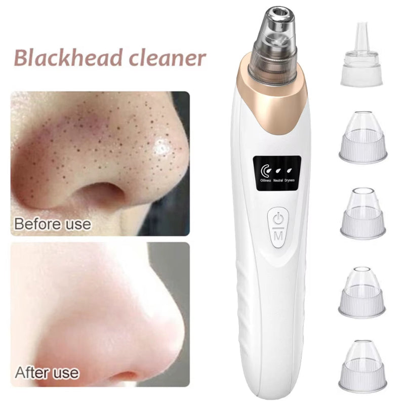 Non-Visible Blackhead Removal Tool - Electric Pore Cleaner Suction Device for Home Use