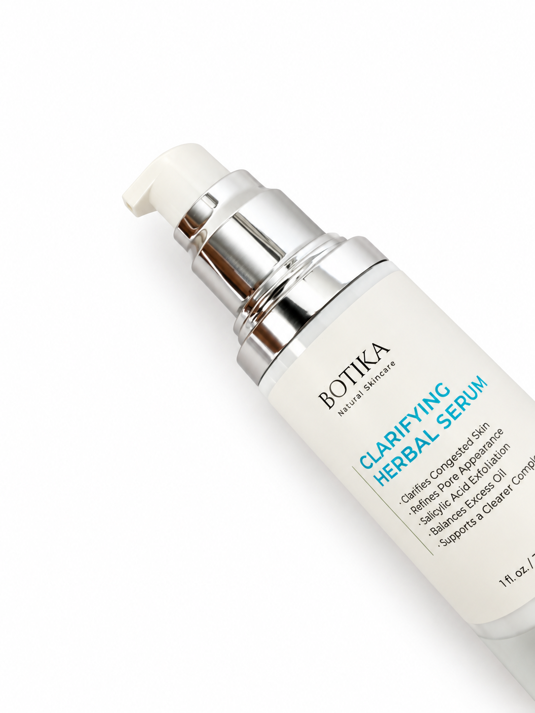 Botika Clarifying Serum with Salicylic Acid & Niacinamide on a white background