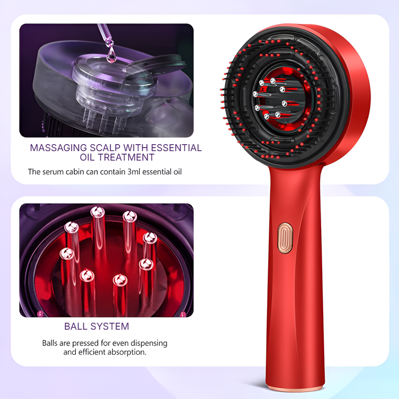 Infrared Scalp Massager & Hair Regrowth Brush